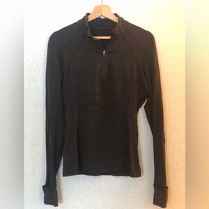 Lululemon Best Base 1/2 Zip Long Sleeve in Black